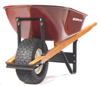 Scenic Road Steel SS-Series 6 Cu Ft Single Turf Wheelbarrow - Lifestyle