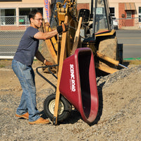 Scenic Road M-Series 8 Cu Ft Dual Turf Wheelbarrow - Construction Site