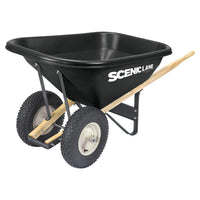 Scenic Lane G-Series 8 Cu Ft Wheelbarrow with Dual Flat Free Tires