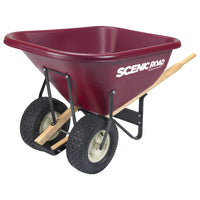 Scenic Road M-Series 10 Cu Ft Wheelbarrow with Dual Turf Tires