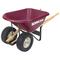 Scenic Road M-Series 6 Cu Ft Wheelbarrow with Dual Turf Tires