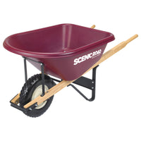 Scenic Road M-Series 6 Cu Ft Wheelbarrow with Single Flat Free Tire