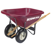 Scenic Road M-Series 8 Cu Ft Wheelbarrow with Dual Flat Free Tires