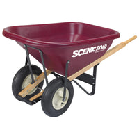 Scenic Road M-Series 8 Cu Ft Wheelbarrow with Dual Ribbed Tires
