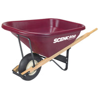 Scenic Road M-Series 8 Cu Ft Wheelbarrow with Single Ribbed Tire