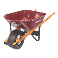 Scenic Road Steel SS-Series 6 Cu Ft Wheelbarrow with Single Turf Tire